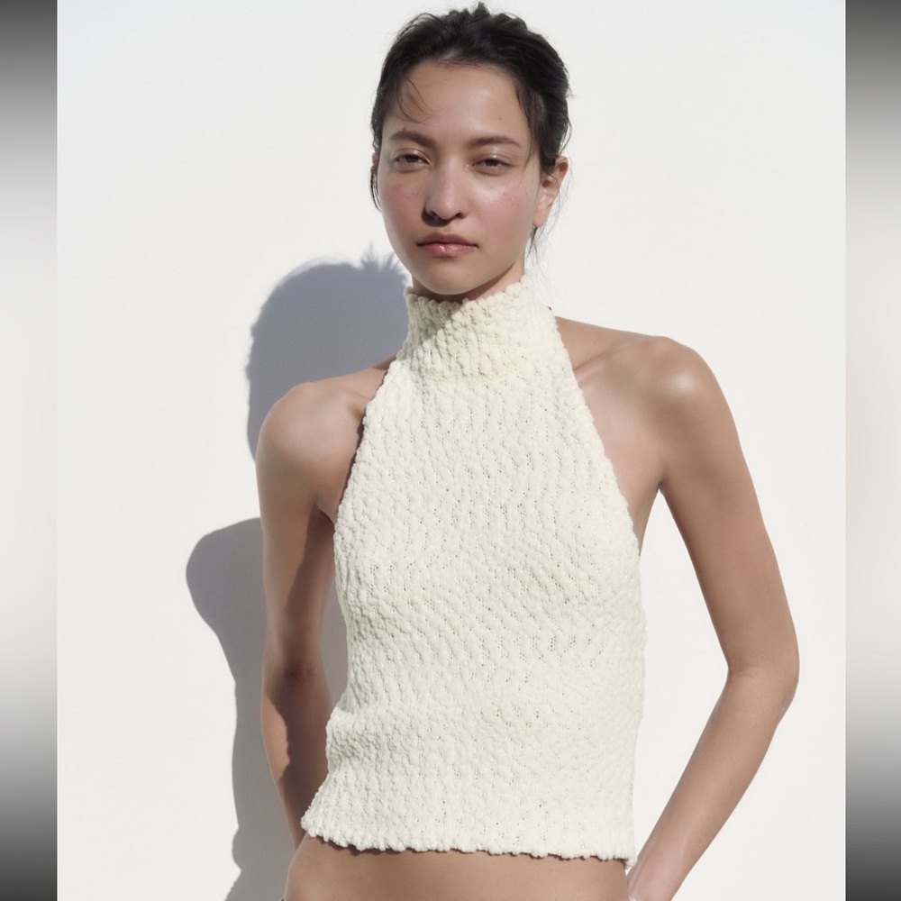 Zara Chenille Halter Top